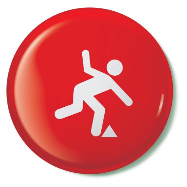 Resimli Simge Arka Planda İzole - Trip Hazard