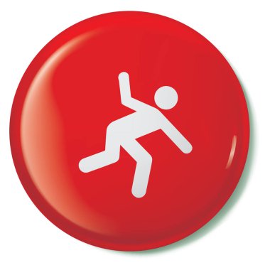 Resimli Simge Arka Planda İzole - Man Falling Over