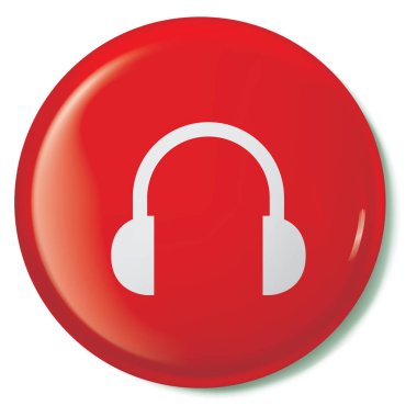 Resimli Simge Arka Planda İzole - Kulaklıklar