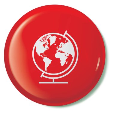 Resimli Simge Arka Planda İzole - Globe North America 