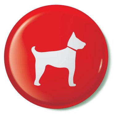 Resimli Simge Arka Planda İzole - Bekçi Köpeği