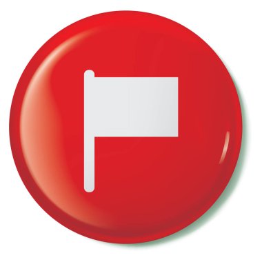 Resimli Simge Arka Planda İzole - Bayrak