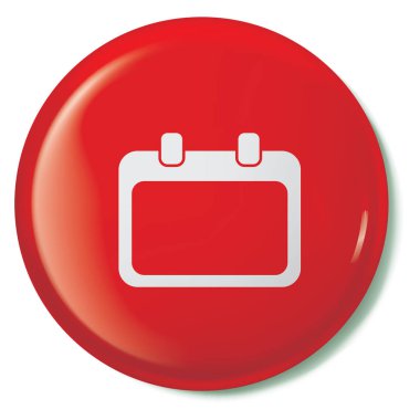 Resimli Simge Arka Planda İzole - Boş Yuvarlak Calend