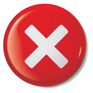 Resimli Simge Arka Planda İzole - Çapraz