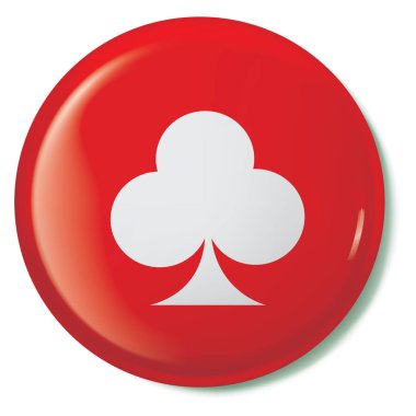 Resimli Simge Arka Planda İzole - Kulüpler Kart Kıyafeti