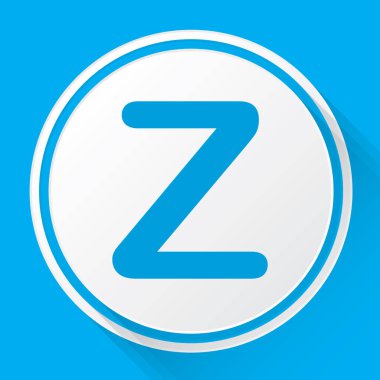 Resimli Simge Arka Planda İzole - Z