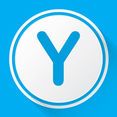 Resimli Simge Arka Planda İzole - Y