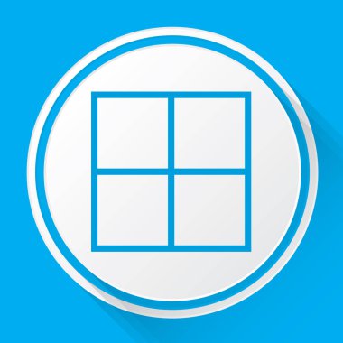 Resimli Simge Arka Planda İzole - Web Wireframe Kare