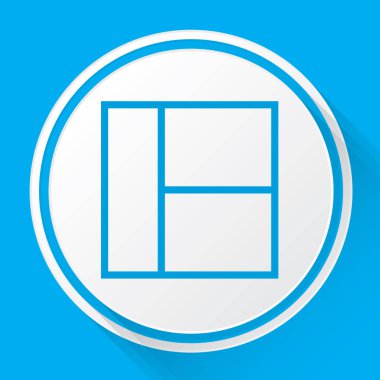 Resimli Simge Arka Planda İzole - Web Wireframe 3 Way 