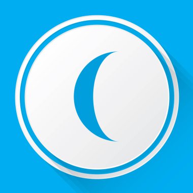 Resimli Simge Arka Planda İzole - Waning Gibbous Moon-