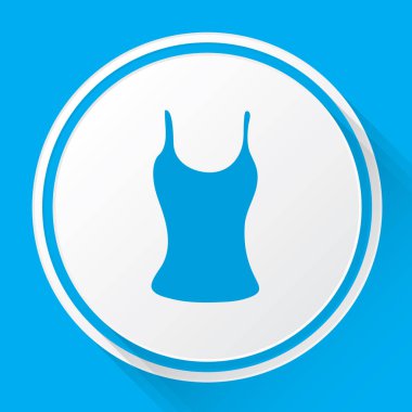 Resimli Simge Arka Planda İzole - Yelek Üst