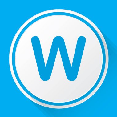 Resimli Simge Arka Planda İzole - W