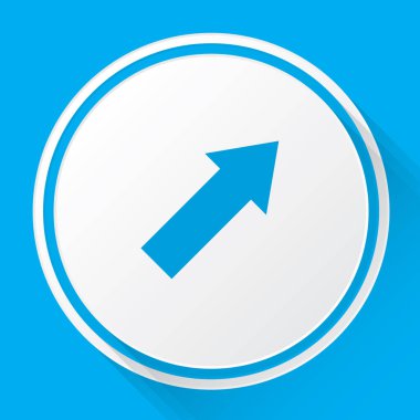 Resimli Simge Arka Planda İzole - Sağ Üst Ok