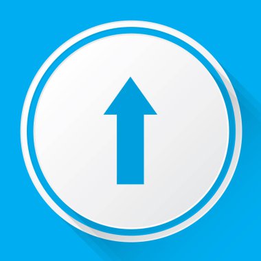 Resimli Simge Arka Planda İzole - Yukarı Ok