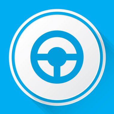 Resimli Simge Arka Planda İzole - Direksiyon Simidi