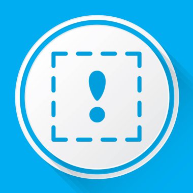 Resimli Simge Arka Planda İzole - Kareli Ünlem 