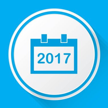 Resimli Simge Arka Planda İzole - Kare Takvim Yılı