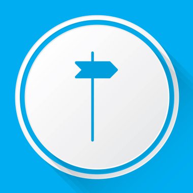 Resimli Simge Arka Planda İzole - Sign Post Sağ