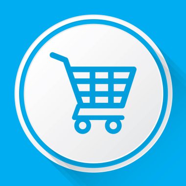 Resimli Simge Arka Planda İzole - Alışveriş Arabası