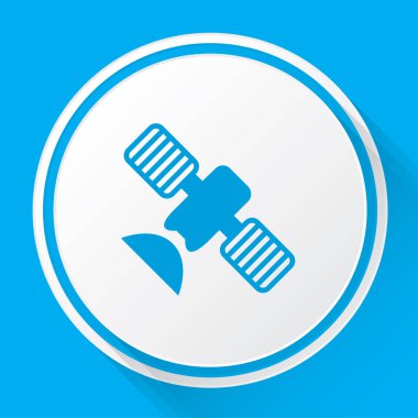 Resimli Simge Arka Planda İzole - Uydu