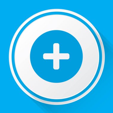 Resimli Simge Arka Planda İzole - Round Plus Seçili