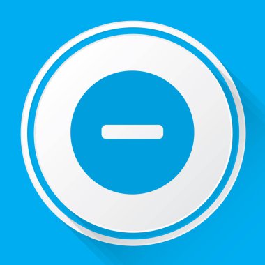 Resimli Simge Arka Planda İzole - Yuvarlak Eksi Seçili