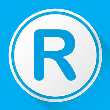 Resimli Simge Arka Planda İzole - R