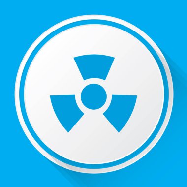 Resimli Simge Arka Planda İzole - Radyo Aktif Yuvarlak