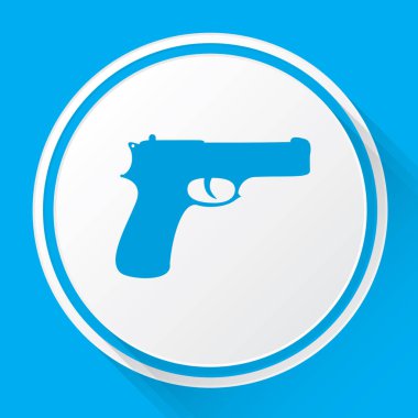 Resimli Simge Arka Planda İzole - Tabanca