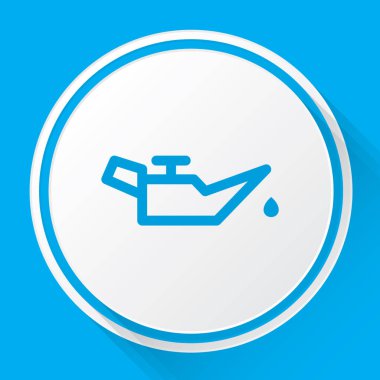 Resimli Simge Arka Planda İzole - Yağ Basıncı Uyarısı