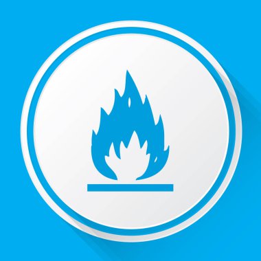 Resimli Simge Arka Planda İzole - Açık Alev