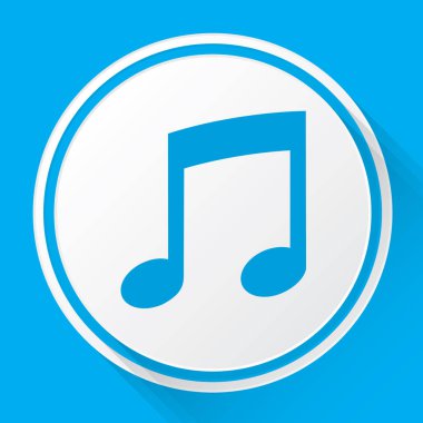 Resimli Simge Arka Planda İzole - Müzik Notası