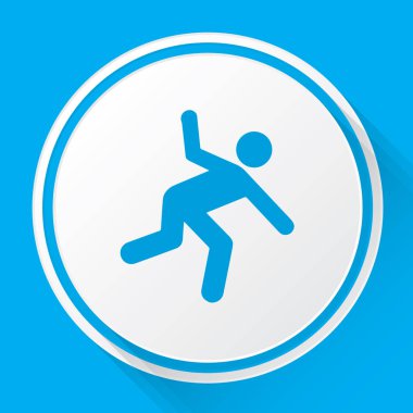 Resimli Simge Arka Planda İzole - Man Falling Over