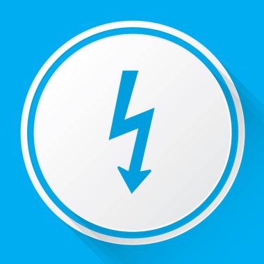 Resimli Simge Arka Planda İzole - Şimşek