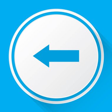 Resimli Simge Arka Planda İzole - Sol Ok