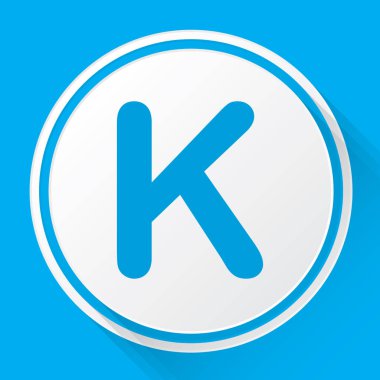 Resimli Simge Arka Planda İzole - K