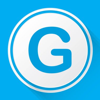 Resimli Simge Arka Planda İzole - G