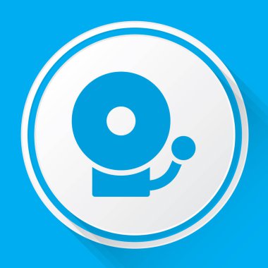 Resimli Simge Arka Planda İzole - Yangın Alarm Zili