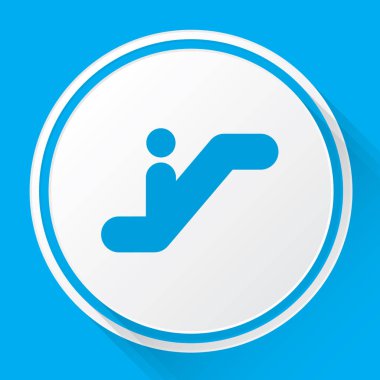 Resimli Simge Arka Planda İzole - Yürüyen Merdiven