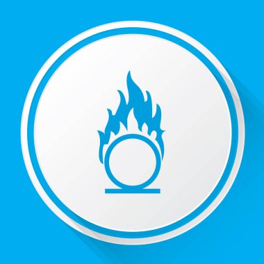 Resimli Simge Arka Planda İzole - Extreme Heat ve Fir