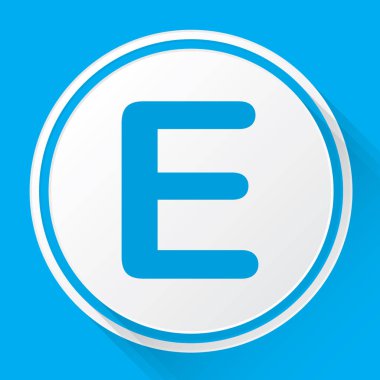 Resimli Simge Arka Planda İzole - E