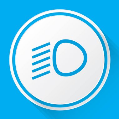 Resimli Simge Arka Planda İzole - Daldırma Farlar Li