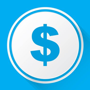 Resimli Simge Arka Planda İzole - Dolar İşareti