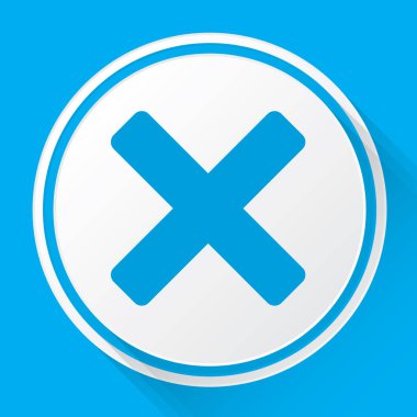 Resimli Simge Arka Planda İzole - Çapraz