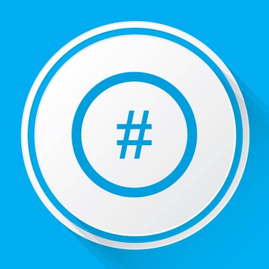 Resimli Simge Arka Planda Yalıtılmış - Circle Hash Anahattı