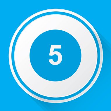 Resimli Simge Arka Planda İzole - Daire 5 Dolgulu