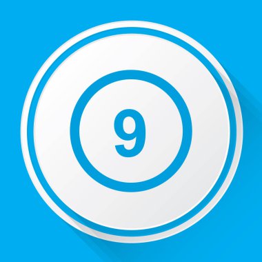 Resimli Simge Arka Planda Yalıtılmış - Daire 9 Anahat