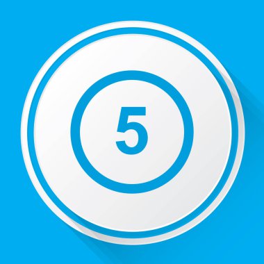 Resimli Simge Arka Planda Yalıtılmış - Daire 5 Anahat