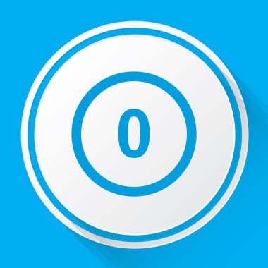 Resimli Simge Arka Planda Yalıtılmış - Daire 0 Anahat