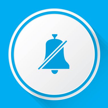 Resimli Simge Arka Planda İzole - Zil Sessiz